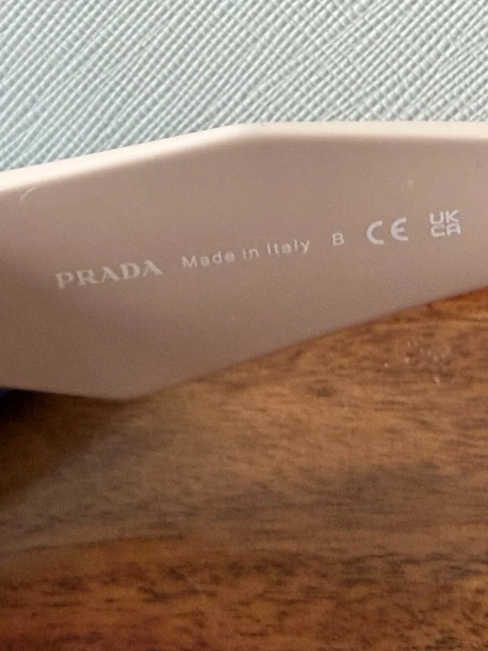 Prada Rectangle Acetate Beige Sunglasses